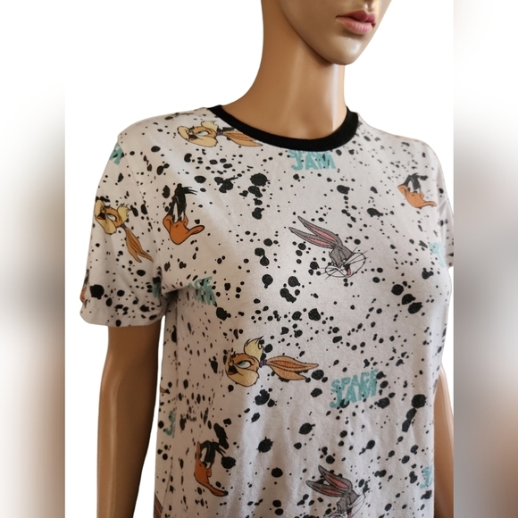 Space Jam Paint Splatter Ringer Tee - Picture 2 of 6